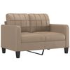 vidaXL 2 Piece Sofa Set with Cushions Cappuccino Faux Leather