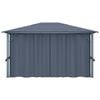 vidaXL Gazebo with Curtain 400 x 300 cm Anthracite Aluminium
