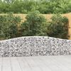 vidaXL Arched Gabion Baskets 7 pcs 400x30x60/80 cm Galvanised Iron