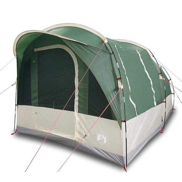 vidaXL Camping Tent Tunnel 3-Person Green Waterproof