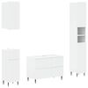 vidaXL 4 Piece Bathroom Cabinet Set ZWOLLE White Engineered Wood