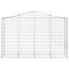 vidaXL Arched Gabion Baskets 10 pcs 200x50x120/140 cm Galvanised Iron