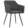 vidaXL Dining Chairs 2 pcs Dark Grey Fabric