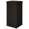 vidaXL Outdoor Garbage Bin Black 41x41x86 cm Polypropylene