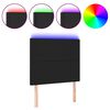 vidaXL LED Headboard Black 100x5x118/128 cm Faux Leather