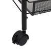 vidaXL 3-Tier Kitchen Trolley Black 46x26x64 cm Iron