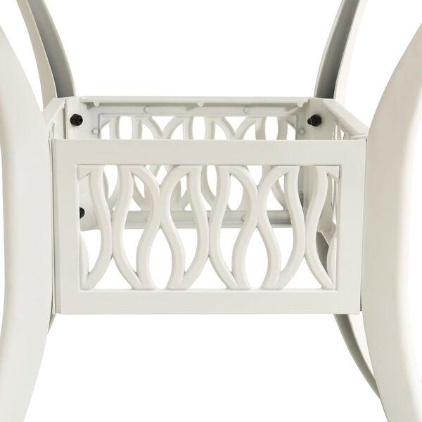 vidaXL Garden Table White 90x90x73 cm Cast Aluminium