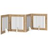 vidaXL Foldable Dog Gate with Stands 4 pcs Artisan Oak 321 cm
