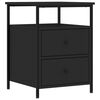 vidaXL Bedside Cabinet Black 44x45x60 cm Engineered Wood