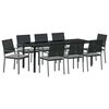 vidaXL Garden Dining Set 9 pcs Black and Light Grey PE Rattan