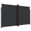 vidaXL Retractable Side Awning Black 200x1000 cm