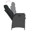 vidaXL 7 Piece Garden Dining Set with Cushions Black Poly Rattan
