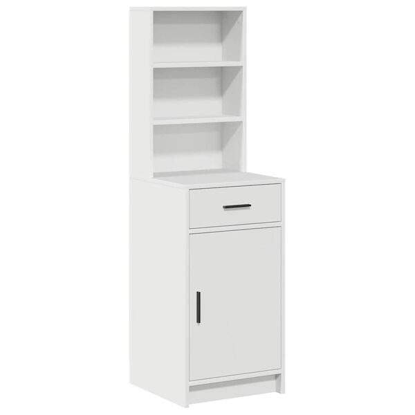 vidaXL Highboard with Drawer White 40 x 40.5 x 135 cm Engineered Wood