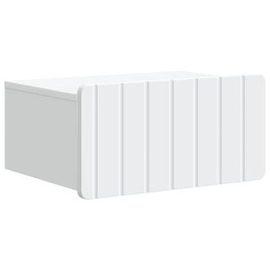 vidaXL Wall-Mounted Bedside Cabinet White 49 x 34.5 x 24 cm