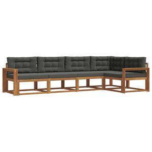 vidaXL Outdoor Sofa Set 5 pcs Natural and Anthracite