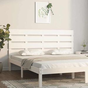 vidaXL Headboard White 150x3x80 cm Solid Wood Pine