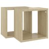 vidaXL Wall Cube Shelves 2 pcs Sonoma Oak 26x15x26 cm