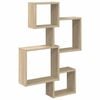vidaXL Wall Cube Shelves Wall-Mounted Sonoma Oak 64 x 13.5 x 91.5 cm