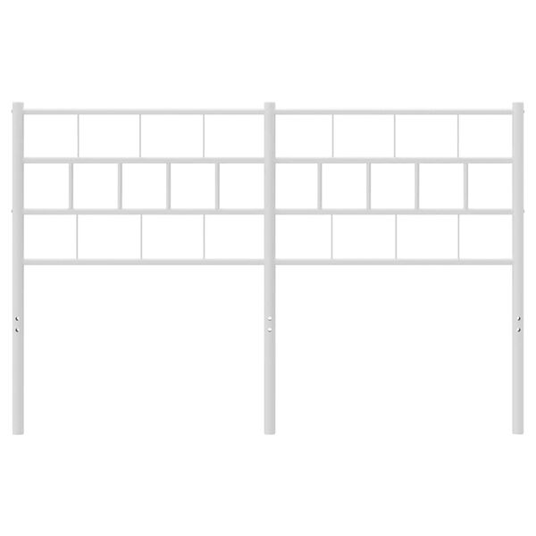 vidaXL Metal Replace Headboard White 150 cm