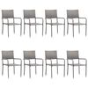 vidaXL 9 Piece Garden Dining Set Poly Rattan Anthracite