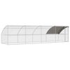 vidaXL Chicken Cage 4 pcs Silver 800 x 200 x 200 cm Steel and PE