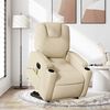 vidaXL Electric Stand up Massage Recliner Chair Cream Fabric