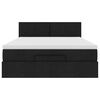 vidaXL Ottoman Bed with Mattress Black Double Fabric