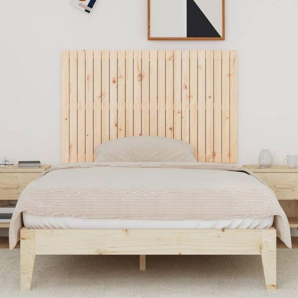 vidaXL Wall Headboard 140x3x90 cm Solid Wood Pine