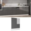 vidaXL Dishwasher Panel Lyon High Gloss Grey 59.5x3x67 cm Engineered Wood
