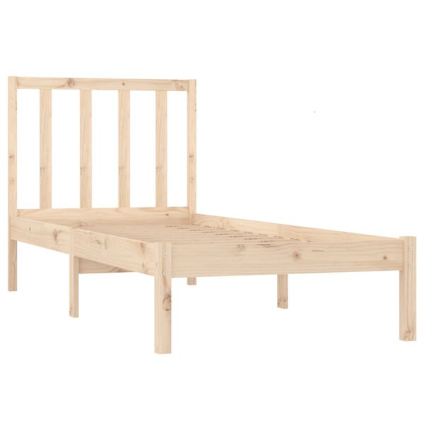vidaXL Bed Frame without Mattress Solid Wood Pine 90x190 cm Single Single