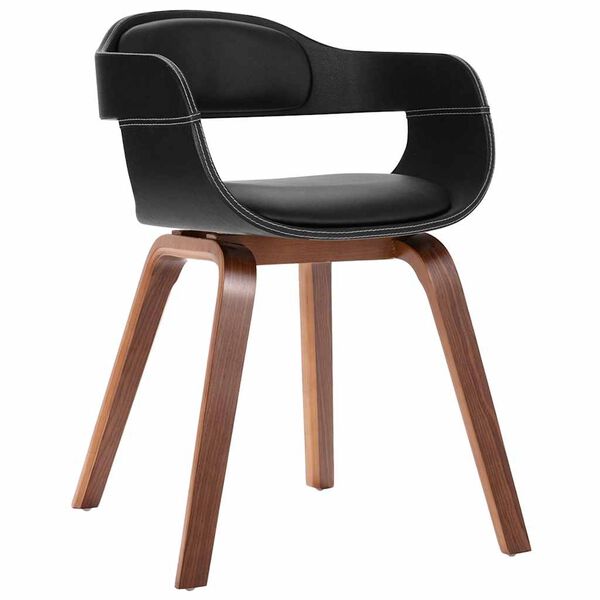 vidaXL Dining Chair with Bentwood and Faux Leather
