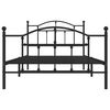 vidaXL Metal Bed Frame without Mattress with Footboard Black 107x203cm