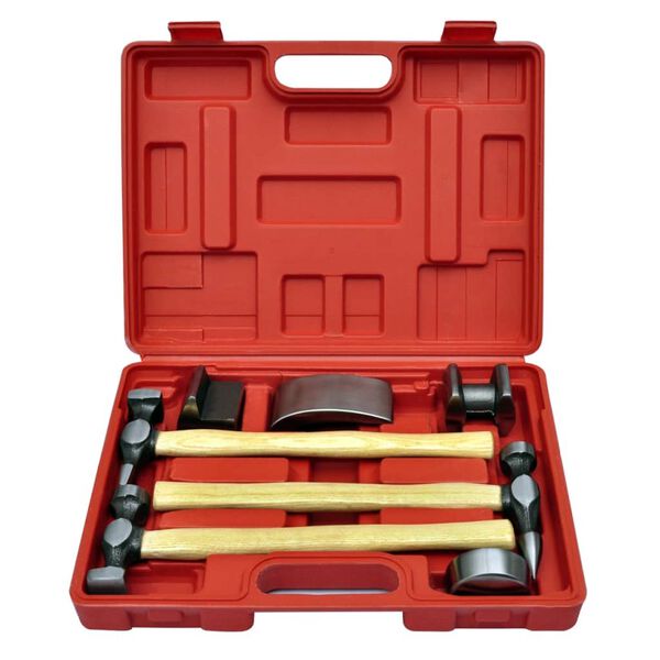 vidaXL 7-Piece Auto Body Hammer and Dolly Dent Repair Set
