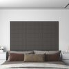vidaXL Wall Panels 12 pcs Dark Grey 60x30 cm Fabric 2.16 m&sup2;
