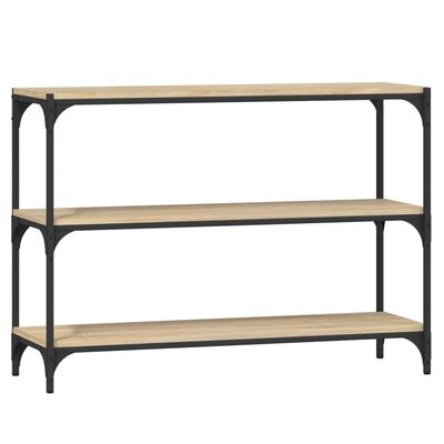 vidaXL Book Cabinet Sonoma Oak 100x33x70.5 cm Engineered Wood and Steel