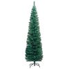vidaXL Slim Artificial Pre-lit Christmas Tree with Ball Set Green 240 cm