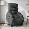 vidaXL Electric Stand up Massage Recliner Chair Dark Grey Fabric