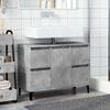vidaXL Sink Cabinet Concrete Grey 80x33x60 cm Engineered Wood