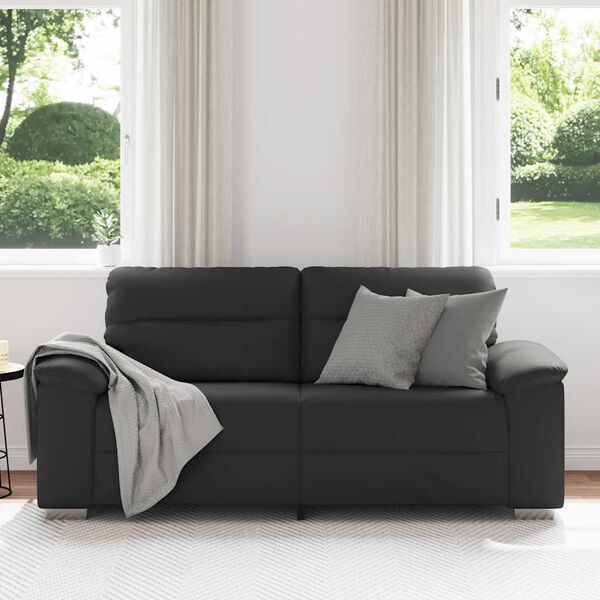 vidaXL 2-Seater Sofa&nbsp;Black 180x81x84 cm Faux Leather