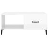 vidaXL Coffee Table High Gloss White 90x50x40 cm Engineered Wood