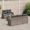 vidaXL Garden Sofa Set Grey Poly Rattan