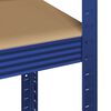 vidaXL 5-Layer Storage Shelves 2 pcs Blue Steel&Engineered Wood