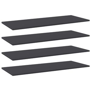 vidaXL Bookshelf Boards 4 pcs Grey 100x40x1,5 cm Engineered Wood