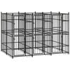 vidaXL Outdoor Dog Kennel Steel 5.53 m&sup2;