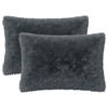 vidaXL Cushion with Pillow HEERLEN 2 pcs Anthracite PV Fleece