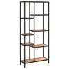 vidaXL Book Shelf 80x30x180 cm Steel and Engineered Wood