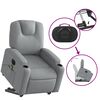 vidaXL Electric Stand up Massage Recliner Chair Light Grey Fabric