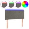 vidaXL LED Headboard Dark Grey 100 cm Velvet