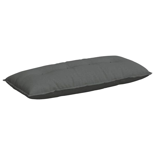 vidaXL Back Pillow Dark Grey 120 x 19 x 50 cm Fabric