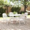 vidaXL Garden Dining Set 5 pcs White Aluminium